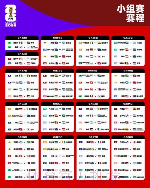 2026世界杯赛程官方发布比赛时间表在哪里看